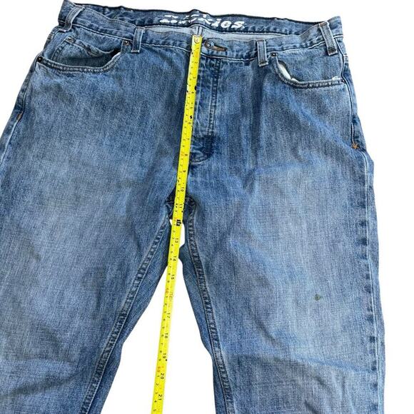 Dickies Mid Wash Straight Leg Blue Jeans Men's 38 Button Fly Casual Classic - Picture 8 of 10